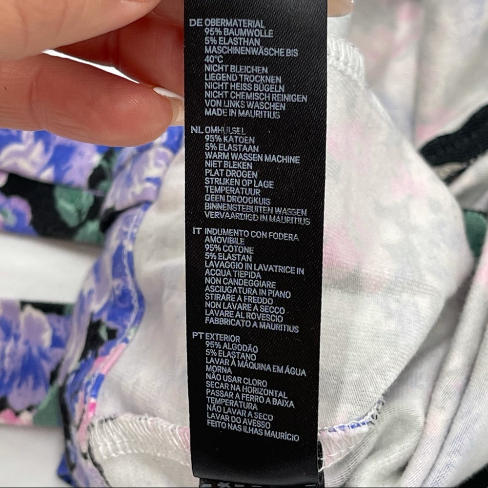 Forever 21 Purple Floral Crop Top Small - Picture 10 of 12